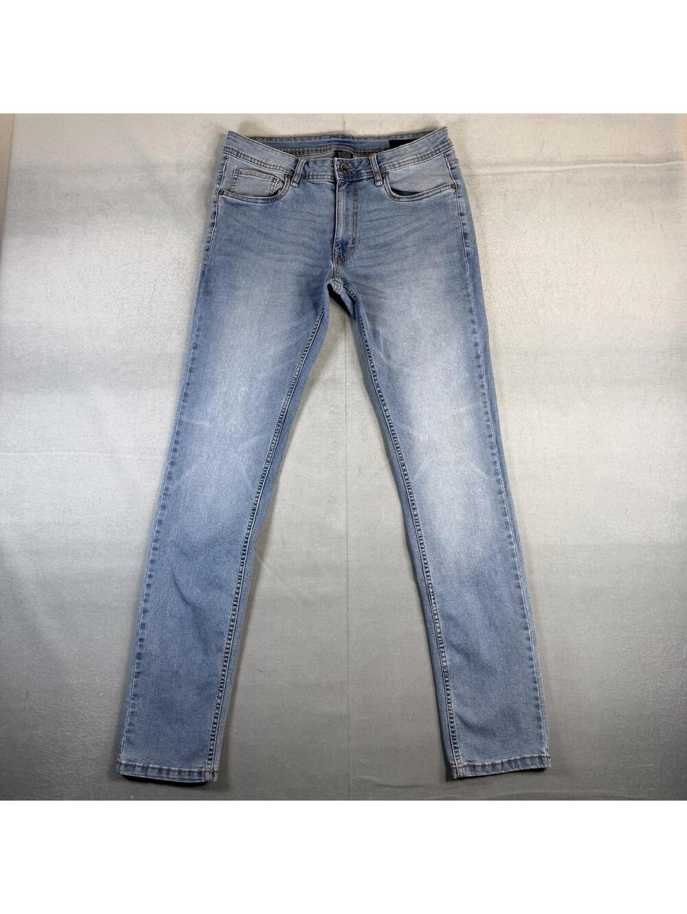 The Perfect Jean NYC Jeans Mens 30x34 Blue Slim Fit Light Wash Stretch Denim